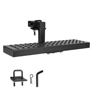 hitch step for 2 inch receiver universal rear bumper guard protector with 350 lbs load capacity wide non slip tow hitch step with pin kit and stabilizer fit for pickup trailer truck suv.jpg