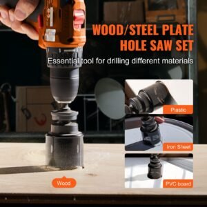 hole saw kit 18 pcs saw blades 6 drill bits 1 hex wrench general purpose size from 34 to 4 12 bi metal m42 hole saw set with carrying case ideal for wood board plastic and iron plate 5.jpg