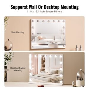 hollywood vanity mirror with lights15 dimmable bulbs 3 color lighting modes makeup mirror w detachable 5x magnificationusb portsmart touch controldesktop wall mount228x181 in white 3.jpg