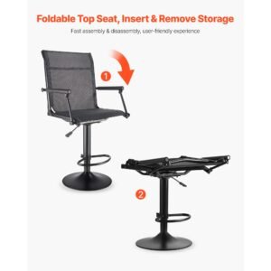 hunting chair 360 silent swivel lightweight blind chair heavy duty steel frame ground stool seat with padded armrests height adjustable 300 lbs capacity for outdoor fishing camping 4.jpg
