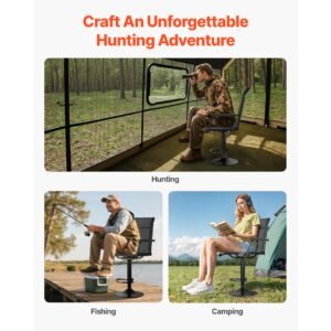 hunting chair 360 silent swivel lightweight blind chair heavy duty steel frame ground stool seat with padded armrests height adjustable 300 lbs capacity for outdoor fishing camping 5.jpg