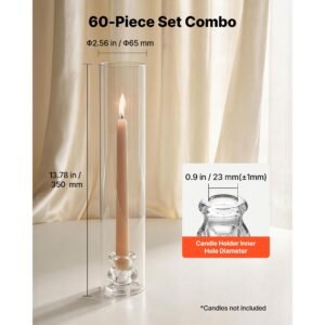 hurricane candle holders set of 60 256 x 1378 in tall clear glass cylinder candleholder sleeve high borosilicate glass wind protection for wedding table centerpiece party home decor 2.jpg