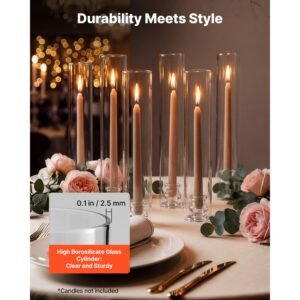hurricane candle holders set of 60 256 x 1378 in tall clear glass cylinder candleholder sleeve high borosilicate glass wind protection for wedding table centerpiece party home decor 3.jpg