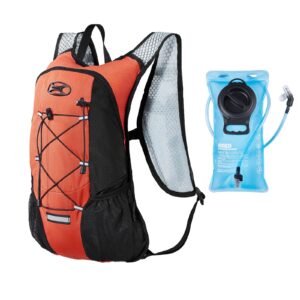 Hydration Backpack with 2L TPU Water Bladder, Hydration Pack Backpack, Lightweight Hiking Water Backpack for Men Women, Hydro Water Daypack for Hiking, Running, Cycling, Camping & Rave