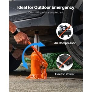 hydraulic bottle jack, 20 ton (44092 lbs) capacity, 8.9 17.1 inch lifting range, heavy duty welded bottle jack for car, suv, pickup, auto repair, house lift and agricultural equipment, orange