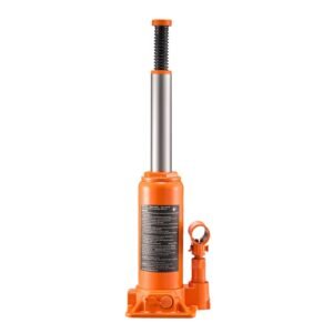 hydraulic bottle jack, 6 ton (13227.6 lbs) capacity, 7.7 14.8 inch lifting range, heavy duty welded bottle jack for car, suv, pickup, auto repair, house lift and agricultural equipment, orange