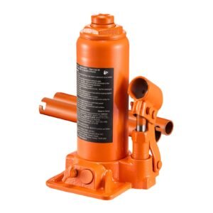 hydraulic bottle jack, 6 ton (13227.6 lbs) capacity, 7.7 14.8 inch lifting range, heavy duty welded bottle jack for car, suv, pickup, auto repair, house lift and agricultural equipment, orange
