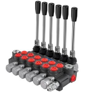 Hydraulic Directional Control Valve, 6 Spool Hydraulic Spool Valve, 11 GPM Hydraulic Loader Valve, 3600 PSI Directional Control Valve, Hydraulic Valves And Controls For Tractors Loaders Tanks