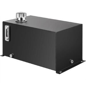 Hydraulic Fluid Tank 10 Gal Fuel Tank Heavy Duty Hydraulic Steel Tank Reservoir, Gasoline Transfer Tanks, Hydraulic Reservoir with Strainer Tank Gauge Filter Breather Cap for Tractors & Trucks