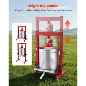 hydraulic fruit wine press 793gal30l stainless steel heavy duty manual juice maker cider apple grape vegetable crusher cheesetinctureherbal press with 2 filter bags for kitchen home 3.jpg
