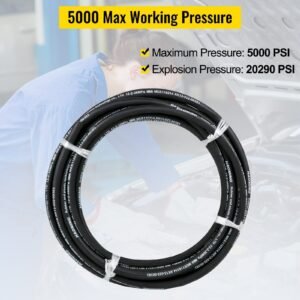 hydraulic hose 50 feet rubber hydraulic hoses with 2 high tensile steel wire braid inner diameter 12 inch 5000 psi max bulk hydraulic hose 40 to 250 fahrenheit hydraulic oil flexible hose 2.jpg