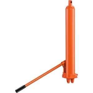Hydraulic Long Ram Jack, 8 Ton Engine Hoist Cylinder with Double Piston Pump And Clevis Base, Hydraulic Ram Cylinder for Engine Lift Hoists, Hydraulic Garage/Shop Cranes, Mechanical, Farm