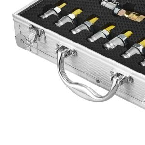 hydraulic pressure test kit 250400600bar 3 gauges 11 test couplings 3 test hoses excavator hydraulic test gauge set with portable carrying case for excavator tractors construction machinery 3.jpg