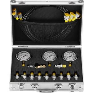 hydraulic pressure test kit 250400600bar 3 gauges 11 test couplings 3 test hoses excavator hydraulic test gauge set with portable carrying case for excavator tractors construction machinery 5.jpg