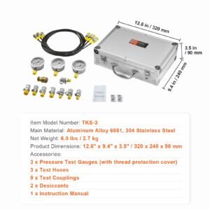 hydraulic pressure test kit 250400600bar 3 gauges 9 test couplings 3 test hoses excavator hydraulic test gauge set with portable carrying case for excavator tractors construction machinery 2.jpg