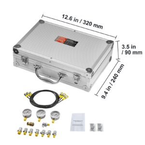 hydraulic pressure test kit 250400600bar 3 gauges 9 test couplings 3 test hoses excavator hydraulic test gauge set with portable carrying case for excavator tractors construction machinery 4.jpg