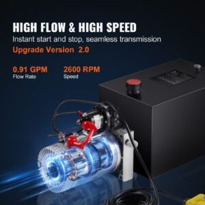 hydraulic pump 4 quart hydraulic power unit single acting dump trailer pump 091 gpm flow rate 3200 psi max relief pressure dc 12v hydraulic pump for dump trailer car lifting 3.jpg