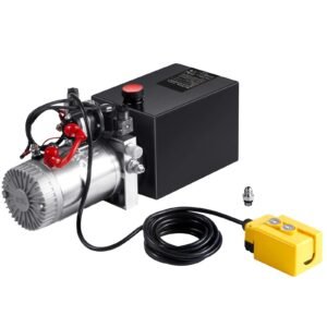 hydraulic pump 8 quart hydraulic power unit double acting dump trailer pump 091 gpm flow rate 3200 psi max relief pressure dc 12v hydraulic pump for dump trailer car lifting 1.jpg