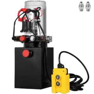 hydraulic pump electric hydraulic pump 4 quart double acting metal reservoir for dump trailer.jpg