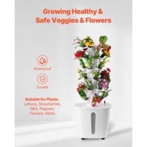 hydroponic growing system 30 pods vertical 6 tiers hydroponic tower home hydronic garden with water pump timer water circulation plants germination kit for indoor herbs fruits vegetables 4.jpg