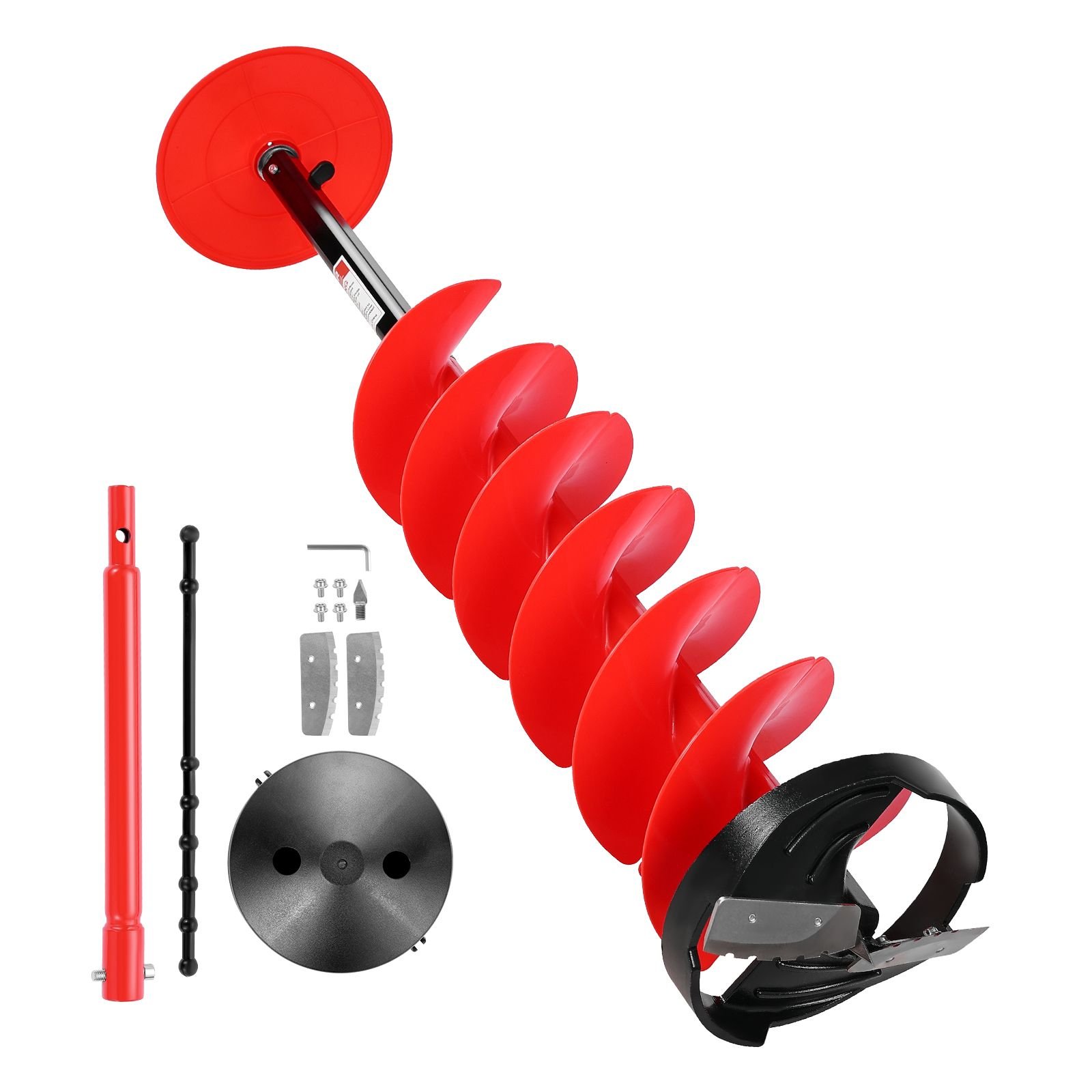 ice auger drill bit 8in diameter 41in length cordless nylon ice fishing augers with extra 134in extension rod drill adapter top plate and blade guard.jpg