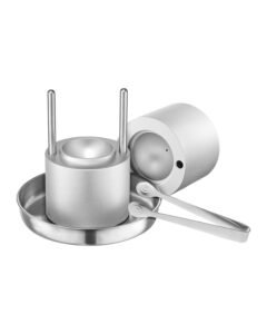 Ice Ball Press, 2.1" Ice Ball Maker, Aviation Aluminum Ice Ball Press Kit for 53mm Ice Sphere, Ice Press with Tong and Drip Tray, for Whiskey, Cocktail, Bourbon, Scot on Party & Holiday