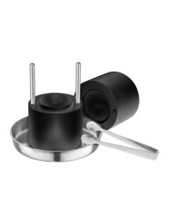 Ice Ball Press Kit, Aviation Aluminum Ice Press with Ice Block Mold, Large Mat, Tong, Drip Tray, One Glass, Round Ice Ball Maker 2.4"/60 mm Ice Sphere, for Whiskey, Cocktail on Party & Holiday