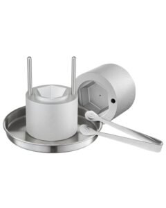 Ice Diamond Press, 2.4" Ice Ball Maker, Aviation Aluminum Diamond Ice Ball Press Kit for Ice Diamond, Ice Press with Tong and Drip Tray, for Whiskey, Cocktail, Bourbon, Scot on Party & Holiday