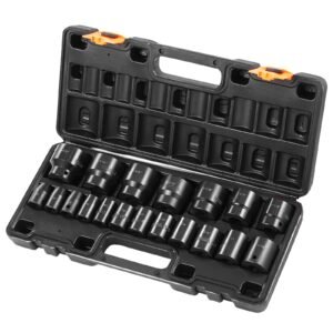 impact socket set 12 inches 19 piece impact sockets standard socket assortment 12 inches drive socket set impact standard sae 38 inches to 1 12 inches 6 point hex sockets.jpg