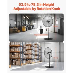 industrial pedestal fan 30 inch 85 degree oscillating fan height adjustable standing fans with 3 adjustable speeds high power fans for warehousegaragecommercial black 14.jpg