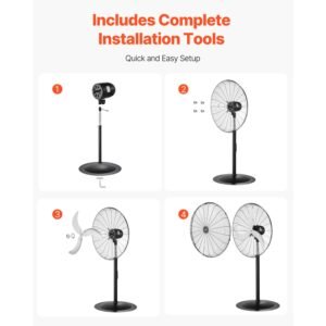 industrial pedestal fan 30 inch 85 degree oscillating fan height adjustable standing fans with 3 adjustable speeds high power fans for warehousegaragecommercial black 16.jpg
