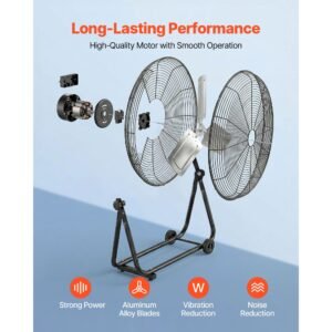 industrial shop fan 24 inch floor drum fan high velocity 7500 cfm heavy duty aluminum blades 3 speeds 360 degree tilt ideal for commercial garage warehouse basement workshop black 2.jpg