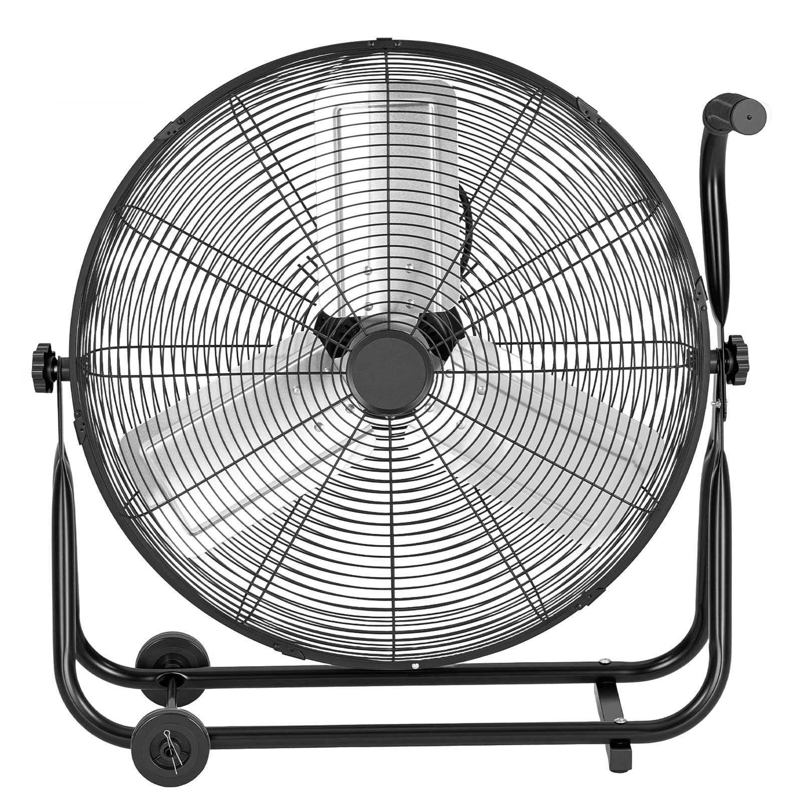 industrial shop fan 24 inch floor drum fan high velocity 7500 cfm heavy duty aluminum blades 3 speeds 360 degree tilt ideal for commercial garage warehouse basement workshop black.jpg