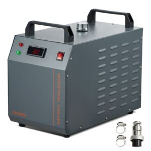 Industrial Water Chiller, CW-3000, 80W Air-Cooled Industrial Water Cooler Cooling System with 12 L Water Tank Capacity 12 L/min Maximum Flow Rate, for Laser Engraving Machine Cooling Machine