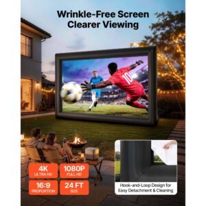 inflatable movie screen 24 ft outdoor inflatable projection screen with portable storage bag frontrear projection easy set up blow up screen for outdoor backyard movie night theme parties 1.jpg