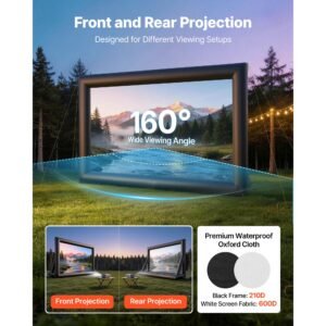 inflatable movie screen 24 ft outdoor inflatable projection screen with portable storage bag frontrear projection easy set up blow up screen for outdoor backyard movie night theme parties 3.jpg
