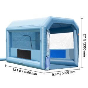 inflatable paint booth 131 x 98 x 9 ft inflatable spray booth with 750w powerful blower and air filter system portable car paint booth for motorcycle bicycle auto part painting 5.jpg