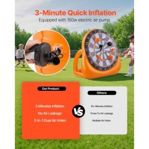 inflatable soccer dart board over 6 ft high giant soccer dart board with 4 kick balls 6 darts 6 axe air pump 3 min setup ideal for giant yard games giant kick darts game soccer dart game 2.jpg