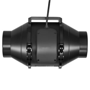Inline Duct Fan, 4 in Quiet Inline Exhaust Fan, 180 CFM Powerful AC-Motor Ventilation Fans for Cooling Booster, High Air Flow, Vent Blower Fans for Indoor Grow Tents Basement Hydroponics