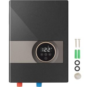 Instant Water Heater, 13.8kw Electric Tankless Water Boiler, Digital Temperature Display & Easy Installation & 24-Hour Water Supply, For Kitchen Bathroom Shower Mall Salon Shampoo ETL Listed