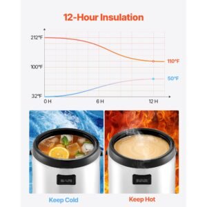 insulated beverage dispenser 15 gal6l stainless steel thermal drink server with spigot temp display suitable for hot and cold drinks for tea coffee water in cafes restaurants silver 2.jpg
