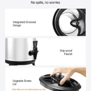 insulated beverage dispenser 24 gal92l stainless steel thermal drink server with spigot temp display suitable for hot and cold drinks for tea coffee water in cafes restaurants silver 4.jpg