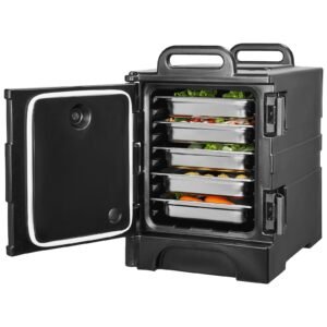 insulated food pan carrier 81 qt hot box for catering food box carrier with double buckles front loading food warmer with handles stackable end loader for restaurant canteen.jpg