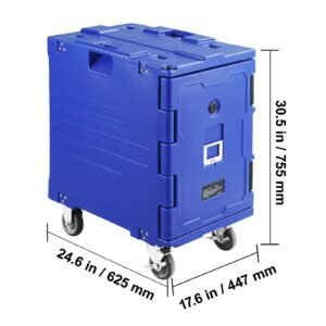 insulated food pan carrier 82 qt hot box for catering lldpe food box carrier wone piece buckle front loading food warmer whandles end loader wwheels for restaurant canteen etc blue 2.jpg