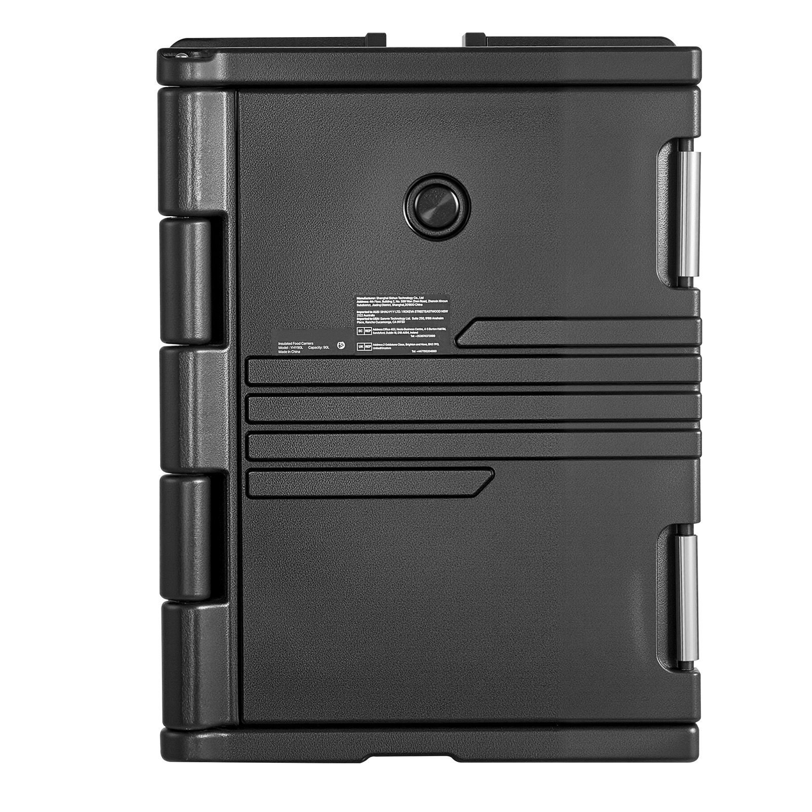 insulated food pan carrier 95 qt non electrical food warmer with wheel 304 stainless steel latch lldpe stackable hot box for various pan sizesnot included fit catering bbq eventblack.jpg