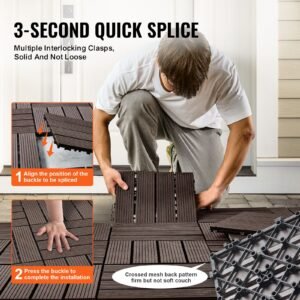 interlocking deck tiles plastic wood 27 pack12x12 27 sq ft waterproof outdoor flooring all weather use patio floor decking covering tiles for porch poolside balcony backyard dark brown 4.jpg