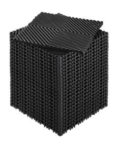 Interlocking Drainage Mat, 12' x 12' Modular Interlocking Cushion, 24 Pcs Splicing Drainage Mats, Non-Slip Black PP Drainage Floor Tile and Shower Mat, for Garage, Garden, Kitchen & Outdoor