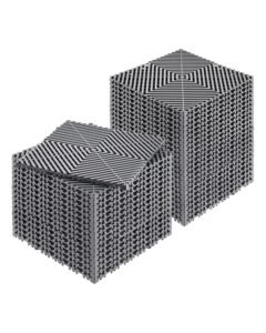 Interlocking Drainage Mat, 12' x 12' Modular Interlocking Cushion, 40 Pcs Splicing Drainage Mats, Non-Slip Gray PP Drainage Floor Tile and Shower Mat, for Garage, Garden, Kitchen & Outdoor