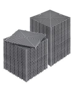 Interlocking Drainage Mat, 12' x 12' Modular Interlocking Cushion, 50 Pcs Splicing Drainage Mats, Non-Slip Gray PP Drainage Floor Tile and Shower Mat, for Garage, Garden, Kitchen & Outdoor