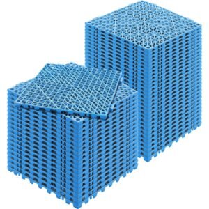 interlocking tile 50pcs blue drainage tiles 12 x 12 splicing soft pvc interlocking drainage floor tiles non slip drainage holes for restroom bathroom kitchen pool wet areas 1.jpg